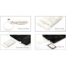 DK-AC-DSE24U3, E24 2.5" USB 3.0 Çıkarılabilir Başlıklı Şeffaf Sata Disk Kutusu