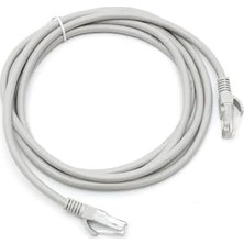 Cat6 Ethernet Kablosu 10 Metre Gri 1000 Mbps Veri Aktarım Hızı Internet Kablosu RT04 Modem (3 Metre)