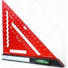 Benan Tools 175 Mm. Çok Fonksiyonlu Profesyonel Metal Üçgen Gönye – Su Terazili ve Mıknatıslı Üçgen Marangöz Açılı Gönye