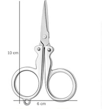 Katlanabilir Seyahat Makası – Paslanmaz Çelik, Kompakt, Dayanıklı, Taşınabilir Cep Makası | Uçak, Kamp ve Ilk Yardım Kullanımı Için Ideal