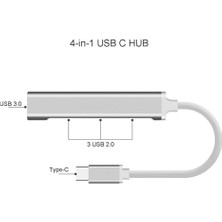 Trktech Type - C 4 Girişli USB Çoğaltıcı Type-C To USB Hub 4 Ports