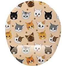 Kedi Desenli Bilek Destekli Mouse Pad