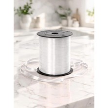 Parti Adresi Beyaz Rafya Kurdele – Hediye Paketleme balon Bağlama Şeridi 8 mm 200MT