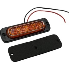 9V-36V  FLAŞ LED LAMBA (SARI) (4X1W) ÇAKAR FONKSİYONLU (85*28*10 MM)