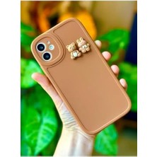 11 Yuvarlak Kamera Ayıcık Tasarımlı Yumuşak Silikon Kamera Korumalı Ayıcıklı Kılıf