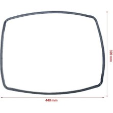 Fırın Kapak Contası - Zanussi - Aeg - - Zanussi Fırınlar Ile Uyumlu, 440 mm x 320 Mm, Orijinal Kod 3577343019-3577352010, Fırın Kapak Lastiği