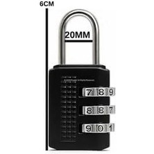 3 Haneli Şifreli Asma Kilit – Dayanıklı Metal Kombinasyon Kilidi, Bavul, Valiz, Spor Çantası, Okul ve Spor Dolabı Için Güvenlik Kilidi, Seyahat ve Günlük Kullanım Için Ideal