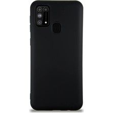 Galaxy M31 ile Uyumlu Kapak Içi Kadife Lansman Silikon Kılıf - Siyah