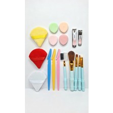 Generic Profesyonel Güzellik ve Bakım Bir Arada: 17 Parça Makyaj ve Tırnak Bakım Seti