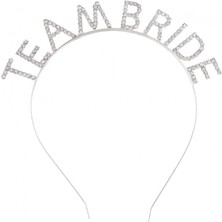 Marsilyan Gümüş Kaplama Kristal Taşlı Team Bride Taç