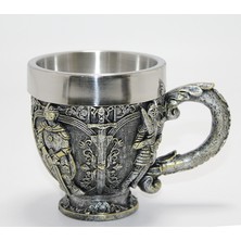 Zenvia Şövalye Kabartmalı Paslanmaz Çelik Kupa Bardak ZNV-TTT3245