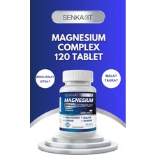 Senkavit Magnezyum Kompleks 120 Tablet 250 Mg 4 Form, Sitrat, Taurat, Malat, Bisglisinat, B6
