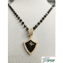 Tiptop Ticaret Kutup Yıldız  Notifli Kalkan Model Gold Renk Kolye