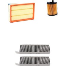 Sardes Filtre Seti Citroen C4 Picasso 1.6 Hdı Dizel 2005-2011 9hr (DV6C) 3lü Hava + Yağ F. + Polen