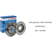 Ön Fren Disk Honda Civic 9-10 2012-2022 Hr-V 2 293MM. 45251TV2E00 0986479B02 Bosch 1 Adet
