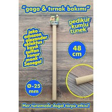 Vixpet Venty 48 cm Pedikür Kumlu Papağan Tüneği | Çapı 25 mm | Jako, Amazon, Alexander, Kayık, Sultan, Monk, Senegal, Lori