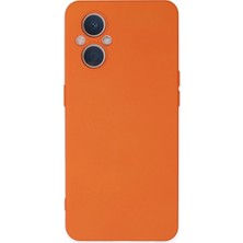 AyrStore Oppo Reno 7 Lite Kılıf Nano Içi Kadife Silikon - Turuncu