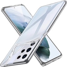 AyrStore Samsung Galaxy S21 Ultra Kılıf Lüx Şeffaf Silikon