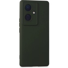 AyrStore Vivo V29 Lite Kılıf Nano Içi Kadife Silikon - Koyu Yeşil