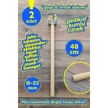 Vixpet Venty (2 Adet) 48 cm Pedikür Kumlu Papağan Tüneği | Çapı 25 mm | Jako, Amazon, Alexander, Kayık, Sultan, Monk, Senegal, Lori