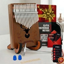 Midex KLX-880-PAK Hakiki Ağaç Kalimba 17 Tuşlu Full Set (Stant ve Hediye Kutulu)