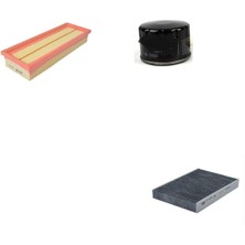 Sardes Filtre Seti Renault Clio Iı 1.4 Benzinli 1998-2004 Dikdörtgen Filtre 3lü Hava + Yağ F. + Polen