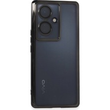 AyrStore Vivo V29 Lite Kılıf Razer Lensli Silikon - Siyah