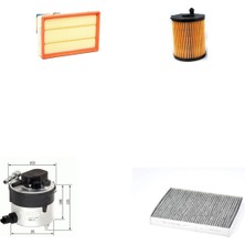 Sardes Filtre Seti Ford Focus 1.6 Tdcı 2004-2007 100 Beygir Dizel 4lü Hava + Yağ F. + Yakıt + Polen