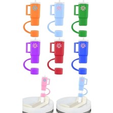 Belirtilmemiş Stanley Termos Uyumlu Stanley Pipet Tıpası Quencher Pipet Tıpası Çiçek Detaylı Pipet Tıpası