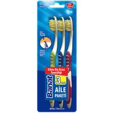 6 Adet Banat Ekomomik Aile Paketi Diş Fırçası 3'lü