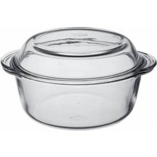 2 Adet Paşabahçe Kapaklı Yuvarlak Tencere Borcam 2 L