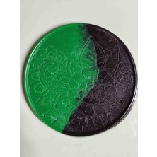 Miina Aksesuar Epoksi Reçine Çeşitli Renkli Dekoratif Bir Bardak Altlığıdır