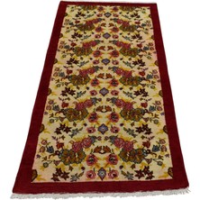 Zehra Abla Halı El Dokuma Benzersiz Güllü Çiçekli Karacahisar Yün Halı 7049