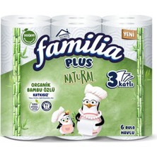 1 Adet Familia Plus Natural Havlu 6'lı