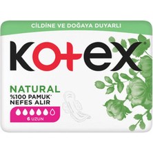 4 Adet Kotex Natural Ultra Single Uzun Ped 6'lı