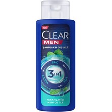 2 Adet Clear 3in1 Mentol Şampuan 90 ml