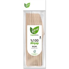 6 Adet Roll-Up Doğaya Dönüş Ahşap Bıçak 8'li