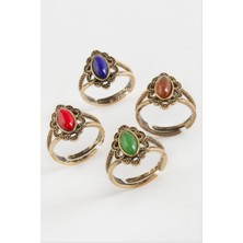 Zero Land Storozal Taşlı Otk Yüzük - Lacivert