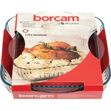 4 Adet Paşabahçe (159166) Borcam Kare Tepsi 2'li