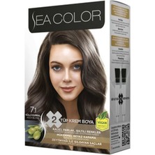 6 Adet Sea Color Saç Boyası Seti 7.1 Küllü Kumral 185 ml