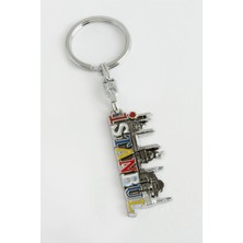 Zero Land Storozal Istanbul Yazılı Metal Anahtarlık - Gümüş Rengi