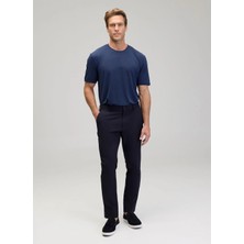 Brooks Brothers Normal Bel Düz Paça Standart Lacivert Erkek Pantolon BBSS25MPT020