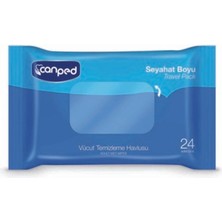 3 Adet Canped Vücut Temizleme Havlusu Seyahat Paketi 14 x 20 cm 24'lü