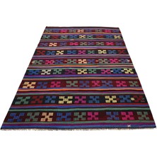 Zehra Abla Halı El Dokuma Görkemli Seçkin Karakeçili Yörük Yün Kilim 7056
