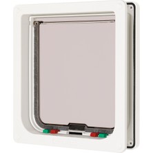 Xmpdby Beeztees Catmate  Kapısı, Büyük, Çift Yönlü, 4 Fonksiyonlu, Beyaz, 23,5X25,2CM