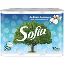 1 Adet Sofia Pamuk Katkılı Tuvalet Kağıdı 12'li