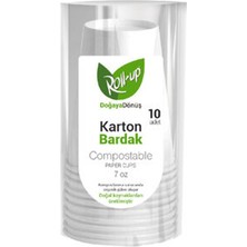 5 Adet Roll-Up Doğaya Dönüş Karton Bardak 10'lu