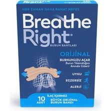 4 Adet Breathe Right Büyük Boy Burun Bantları 10'lu