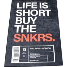 Zehra Abla Halı Yeni Lüks Dekoratif Life Is Short Tasarım Digital Baskı Makine Halısı 7140
