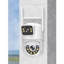 Karahanbey Dış Mekan Çift Kameralı Gece Görüşlü Full Hd Ip Akıllı Güvenlik Kamerası Ptz Güvenli̇k Kamerasi Bb-1